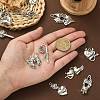 50Pcs 10 Styles Gothic Tibetan Style Alloy Pendants TIBEP-CJ0002-53-4