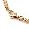 Ion Plating(IP) 304 Stainless Steel Figaro Chain Bracelet for Women BJEW-G669-21G-3