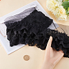 Gorgecraft 2 Yards 3 Layer Pleated Chiffon Lace Trim OCOR-GF0003-32-3