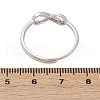 Infinite Sterling Silver Cubic Zirconia Adjustable Finger Rings for Women RJEW-B128-05-5
