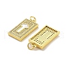 Brass Micro Pave Clear Cubic Zirconia Pendants KK-K365-10C-G-2