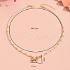 Brass Enamel Flower Pendant Necklaces UR3689-2-4