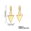 Stylish Minimalist Brass Clear Cubic Zirconia Triangle Hoop Earrings DS3837-2-2