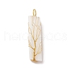 Copper Wire Wrapped Natural Selenite Big Pendants KK-E086-01G-2