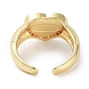 Rack Plating Brass Pave Clear Cubic Zirconia OPen Cuff Rings RJEW-M172-14G-3