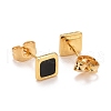 304 Stainless Steel Enamel Stud Earrings EJEW-B009-05G-01-2