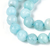 Dyed Natural White Jade Beads Strands G-T139-8mm-60-14-3