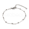 Tarnish Resistant 304 Stainless Steel Satellite Chain Bracelets BJEW-JB06524-01-1