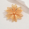 Elegant Floral Iron Lapel Pin Brooches for Women UQ9060-3