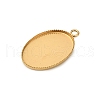 Ion Plating(IP) 304 Stainless Steel Pendant Cabochon Settings STAS-WH0055-02B-G-2