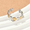 304 Stainless Steel Double Color Cuff Rings RJEW-S635-01GP-C-3
