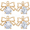 Beebeecraft 12pcs Clear Cubic Zirconia Charms KK-BBC0013-85-1
