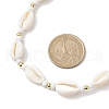 Bohemia Natural Cowrie Shell Beaded Necklaces NJEW-JN04783-01-3