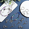 SOFPLATE 150Pcs 3 Styles Heart Shape Zinc Alloy Swivel Lobster Clasp with Iron Split Key Rings with 304 Stainless Steel Jump Rings FIND-SP0002-59P-4