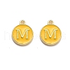 Golden Plated Alloy Enamel Charms ENAM-Q437-13M-1