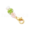 Mushroom Handmade Lampwork & Flower Glass Seed Beads Pendant Decorations HJEW-MZ00216-5