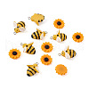 Beadthoven 60pcs 2 style Opaque Resin Pendants RESI-BT0001-11-2
