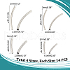 Unicraftale 56Pcs 4 Style 304 Stainless Steel Tube Beads STAS-UN0049-16-3