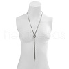 Brass Snake Chains Lariat Necklaces WG418B2-16-1