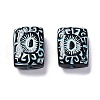 Black Opaque Acrylic Beads OACR-G016-33A-3
