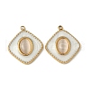 304 Stainless Steel Cat Eye Pendants STAS-V015-39G-1