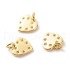 Brass Micro Pave Clear Cubic Zirconia Pendants ZIRC-P094-22G-RS-1