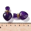 Natural Amethyst Perfume Bottle Pendants G-A026-16C-02-3