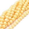 Natural Yellow Jade Beads Strands G-D0010-02-6mm-1
