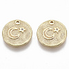 Brass Micro Pave Cubic Zirconia Charms KK-R130-011G-NF-1