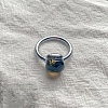 Square 304 Stainless Steel with Glass Finger Rings FS-WG8AAFA-31-1