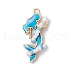 Alloy Enamel Mermaid Pendants PALLOY-MZ00730-02-1