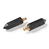 Faceted Natural Black Agate Pointed Pendants G-H252-F05-2