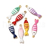 304 Stainless Steel Enamel Charms STAS-Q363-14B-G-1