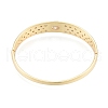 Cubic Zirconia Oval Hinged Bangle BJEW-G651-10G-04-2