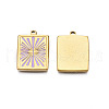 304 Stainless Steel Enamel Pendants STAS-N092-161B-1