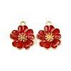 Light Gold Plated Alloy Enamel Pendants ENAM-Z017-14KCG-2