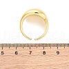 Brass Micro Pave Clear Cubic Zirconia Cuff Rings for Women RJEW-U047-29G-5