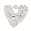 Non-Tarnish Textured Heart 304 Stainless Steel Adjustable Rings for Women RJEW-H231-02P-3