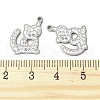 201 Stainless Steel Rhinestone Pendants STAS-V005-05P-01-3