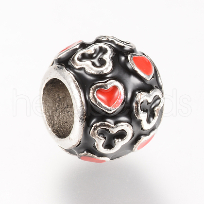 Alloy Enamel European Beads X-MPDL-S055-04-1
