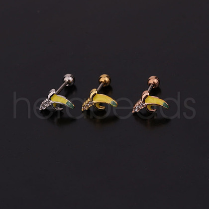 Heart Brass Micro Pave Cubic Zirconia Cartilage Earrings for Women WG9FBC0-16-1