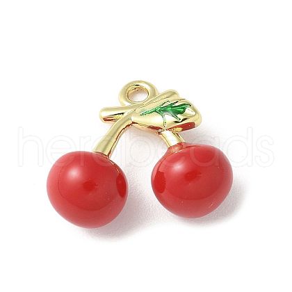 Brass Enamel Pendants KK-P290-12G-02-1