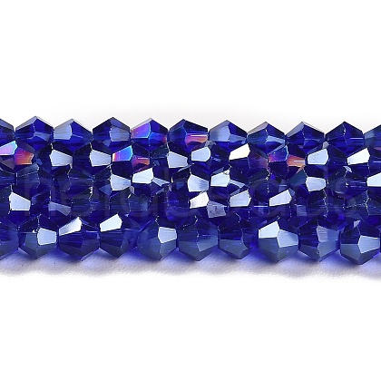 Transparent Electroplate Glass Beads Strands EGLA-A039-T3mm-B06-1