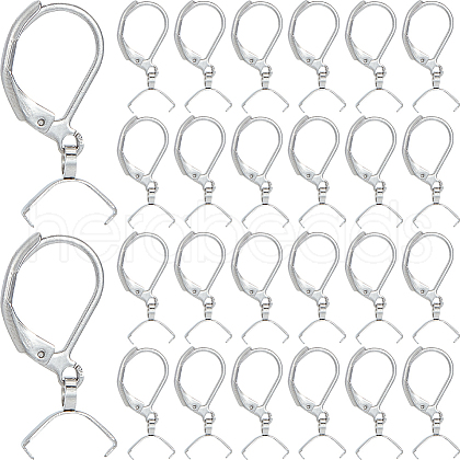 SOFPLATE 60Pcs 304 Stainless Steel Leverback Earring Findings STAS-SP0001-21P-1