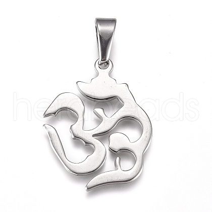 Tarnish Resistant Yoga 304 Stainless Steel Pendants X-STAS-I135-28P-1
