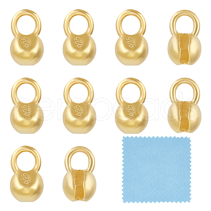 BENECREAT 925 Sterling Silver Cord End DIY-BC0014-05B-G-1