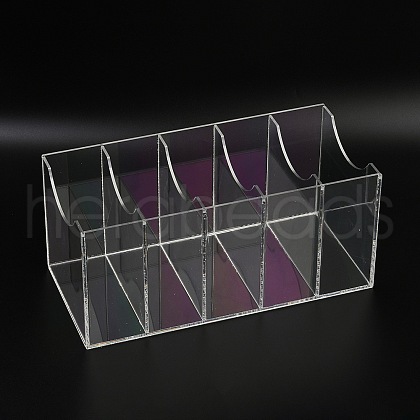5 Grids Acrylic Belt Storage Rack CON-WH0086-071-1