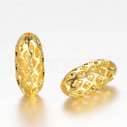 Brass Filigree Beads KK-K152-02G-1