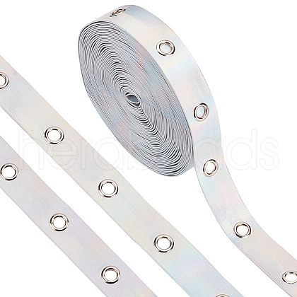 ARRICRAFT 9 Yards Imitation Leather Ribbon with Platinum Plated Alloy Eyelets OCOR-AR0001-64B-1