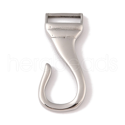 Non-Tarnish 304 Stainless Steel Hook Clasps STAS-C109-02P-1